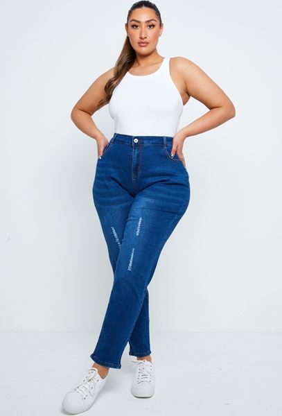 Immagine di PLUS SIZE RIP JEANS SUPER COMFY SUPER STRETCH